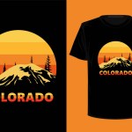 Colorado retro vintage t shirt design