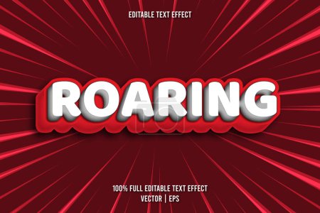 Illustration for Roaring editable text effect comic style - Royalty Free Image