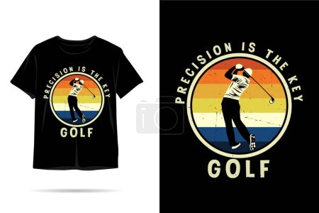 Illustration for Golf precision silhouette t shirt design - Royalty Free Image