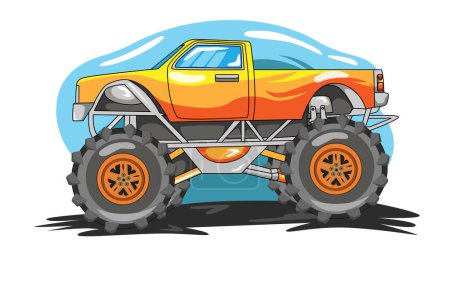 Illustration for Monster truck car vector illustration - Royalty Free Image