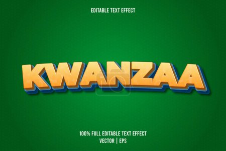 Kwanzaa editable text effect cartoon style