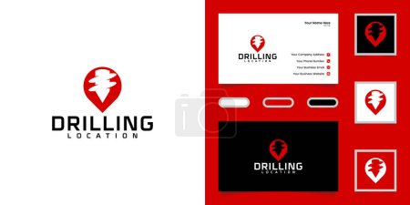 Illustration for Modern drill logo design template and business card - Royalty Free Image