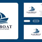 Sailboat logo design inspiration and business card inspiration