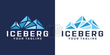 iceberg geométrico logo diseño inspiración