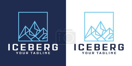 Inspiración para la punta del diseño del logotipo del iceberg con un estilo de línea