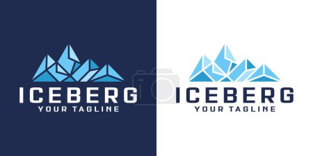diseño geométrico de la montaña o iceberg logo