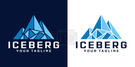 diseño geométrico colorido del logotipo de la montaña o del iceberg pico