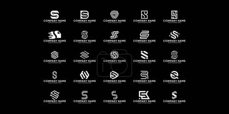 collection of logo designs with the letter S for branding