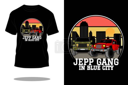 Photo for Jeep gang retro t shirt design - Royalty Free Image