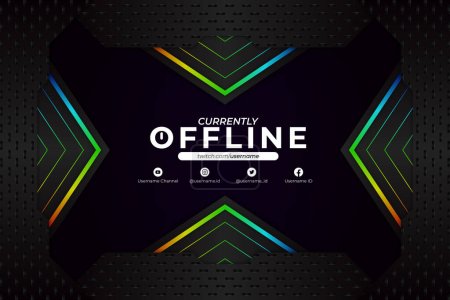 Illustration for Currently Offline Background Dark RGB Style - Royalty Free Image