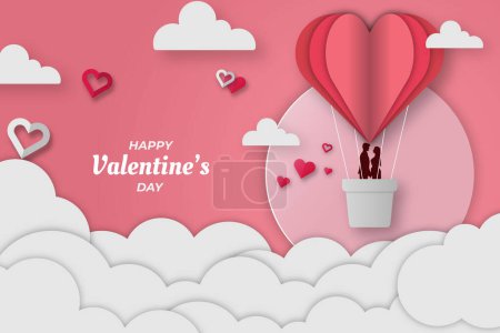 Illustration for Romantic Valentine's Day Background - Royalty Free Image