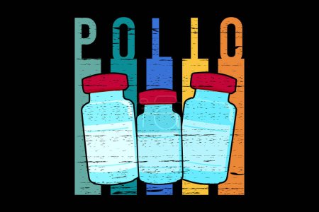 Téléchargez les illustrations : Silhouette polio design rétro - en licence libre de droit