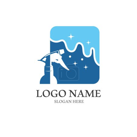 Cleaning logo with symbol vector illustration