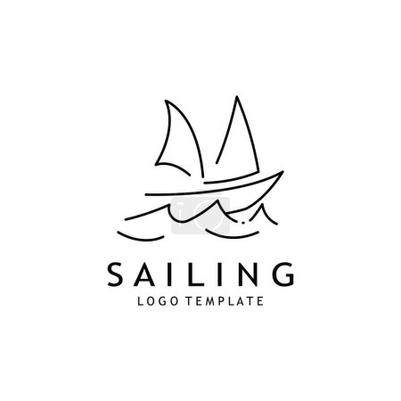 Vector sailboat illustration design