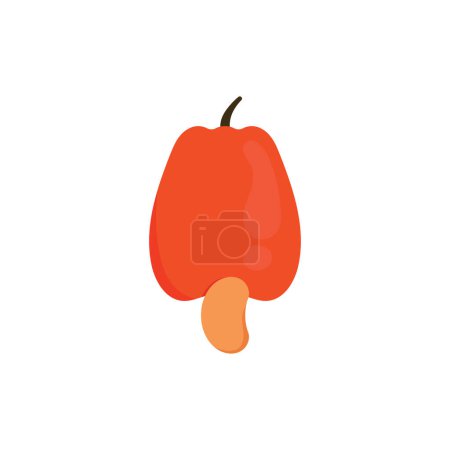 Ilustración de Diseño de ilustración de vectores de fruta de anacardo. Comida orgánica. Icono con Concepto Simple. - Imagen libre de derechos