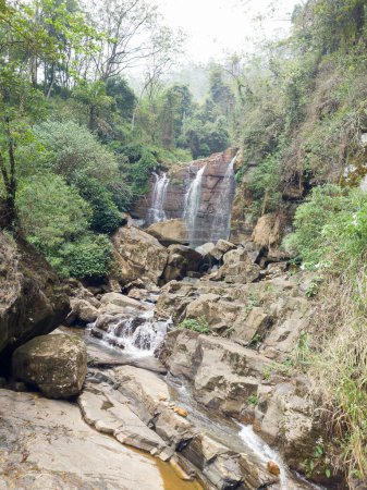 Photo for Ramboda falls, picture taken in dry season, waterfalls in sri lanka, situated at ramboda pass - Royalty Free Image