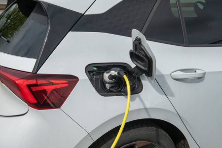 electric car charging, connectivity and charging Integrated for an electrifying journey, I was emissions in the city with green ecological policies Turin, Italy, 01 April 2024