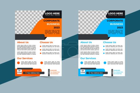 Illustration for Corporate Flyer Design For Business, Flyer Design Expert For Business Flyer Design Free Flyer template - Royalty Free Image