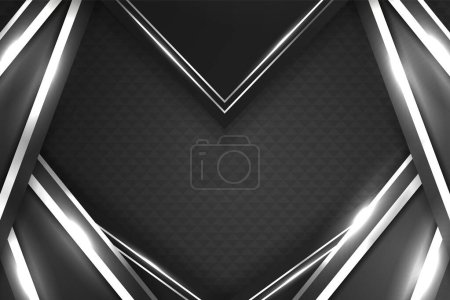 Illustration for Modern black and silver luxury background with element - Royalty Free Image