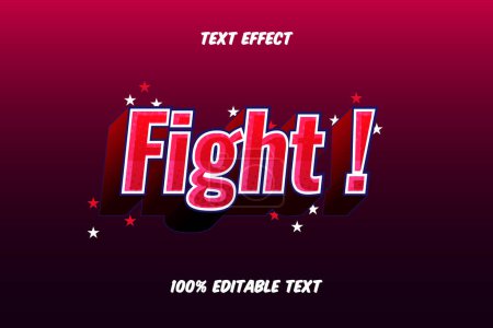 Illustration for Fight Editable Text Effect - Royalty Free Image