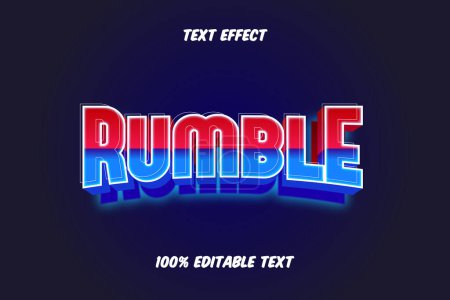 Illustration for Rumble Editable Text Effect - Royalty Free Image