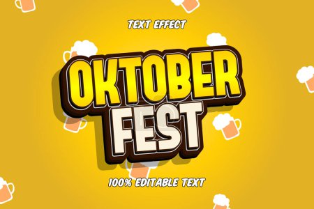 Ilustración de Oktoberfest Juego Estilo Editable Texto Efecto - Imagen libre de derechos