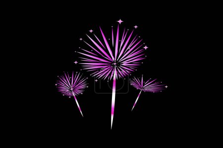 Photo for Firework New Year Sticker Design - Royalty Free Image
