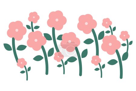 Hand Drawn Spring Flower Sticker Design