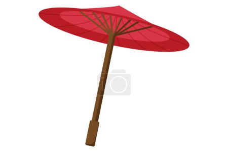 Hand Drawn Spring Umbrella Sticker Design