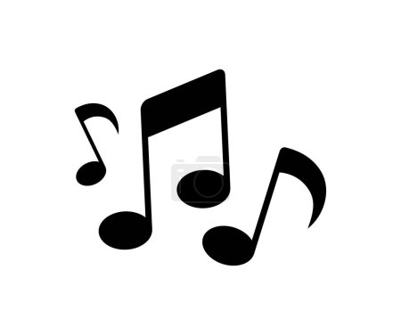Illustration for Vector illustration of musical notes on white background - Royalty Free Image
