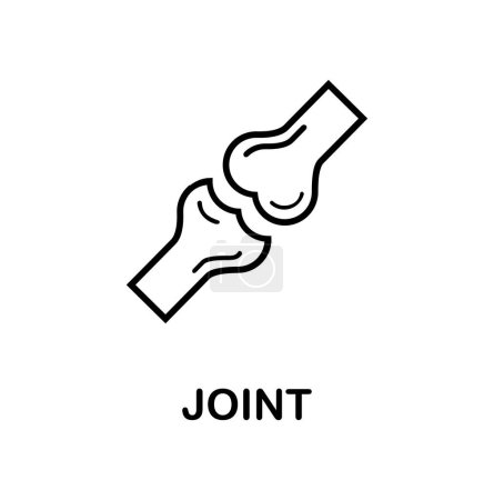 Illustration for Vector illustration of joint flat icon on white background.Human bones anatomy and medical icon - Royalty Free Image