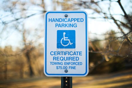 Photo for Parking sign on the road - Royalty Free Image