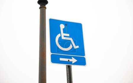 Photo for Disabled person sign on a white background - Royalty Free Image