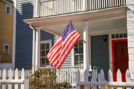 Foto de Bandera americana en la calle - Imagen libre de derechos