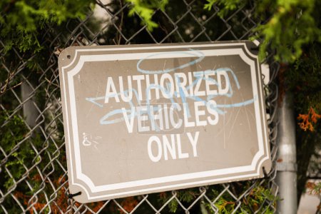 Photo for Authorized Personnel Only' restricts access, conveying exclusivity, safety, and confidentiality in a limited area - Royalty Free Image