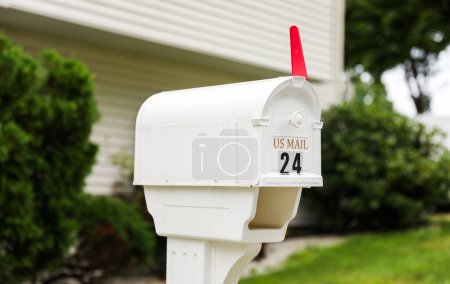 Photo for A white mailbox for the new house - Royalty Free Image