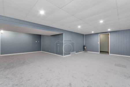 Photo for Empty room with carpet Interior design. 3d rendering - Royalty Free Image