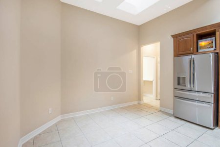 Photo for Empty kitchen interior design. 3d rendering - Royalty Free Image
