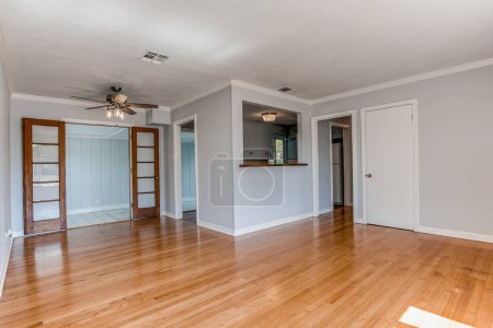 Photo for Empty room interior in new apartment. 3d rendering - Royalty Free Image