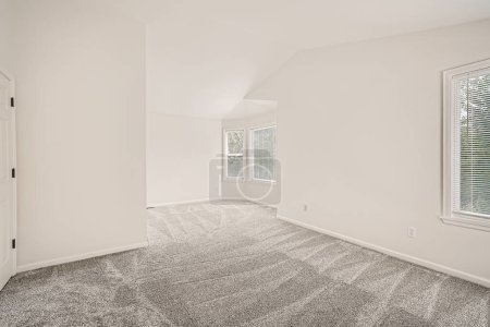 Photo for Interior design of an empty room with carpet on floor. 3d rendering - Royalty Free Image