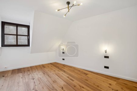 Foto de Interior moderno con dormitorio vacío. renderizado 3d - Imagen libre de derechos