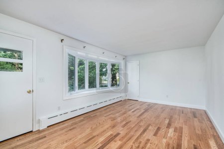 Téléchargez les photos : Chambre vide intérieur dans un nouvel appartement. Rendu 3d - en image libre de droit