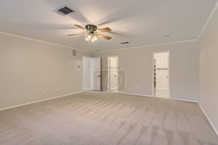 Photo for Interior of empty bedroom. 3d rendering - Royalty Free Image