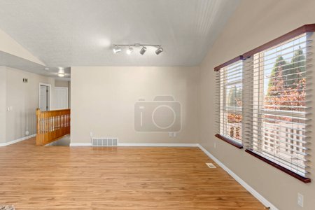 Photo for Empty living room interior design. 3d rendering - Royalty Free Image