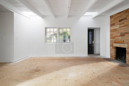 Téléchargez les photos : Nouvelle maison d'appartement intérieur dans une pièce vide, rendu 3d - en image libre de droit
