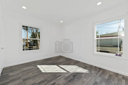 Foto de Interior de apartamento moderno con habitación vacía. renderizado 3d - Imagen libre de derechos