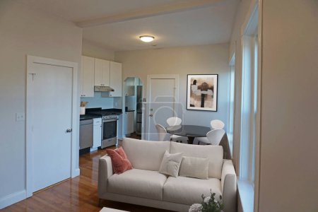 Photo for Modern living room interior design. 3D rendering - Royalty Free Image