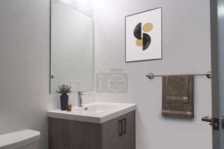 Photo for Bathroom interior design. 3d rendering - Royalty Free Image