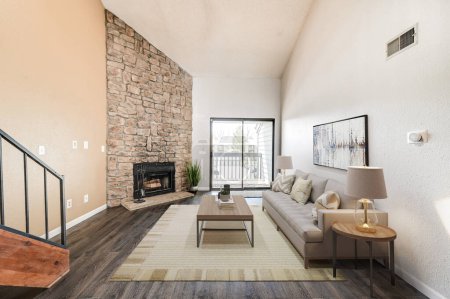 Photo for Modern living room interior design, 3d rendering - Royalty Free Image