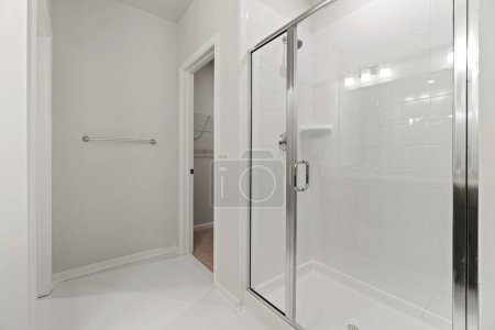 Photo for Modern white bathroom interior design, 3d rendering - Royalty Free Image
